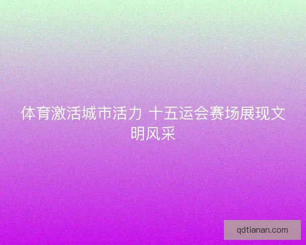 体育激活城市活力 十五运会赛场展现文明风采